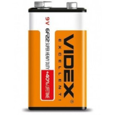 Батарейка Videx  6F22/9V (Крона) 24шт/уп