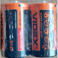 Батарейка Videx R14 24 шт./пач.